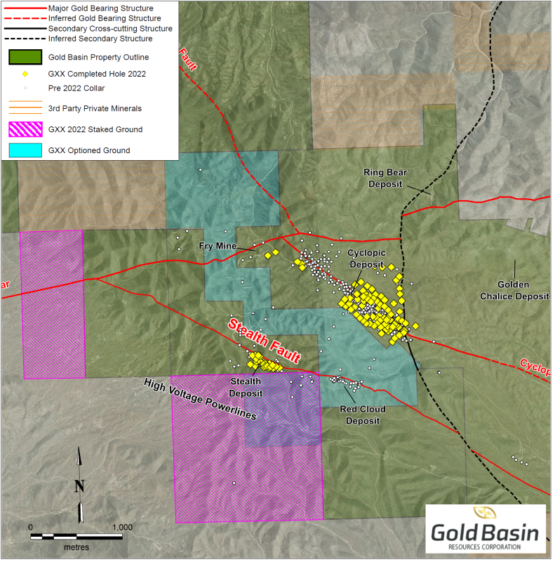 Gold Basin Resources Announces Results from its Phase 1 Resource Definition Drill Program at Cyclopic Iron Oxide Gold Deposit